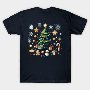 Merry Pixel Christmas T-Shirt